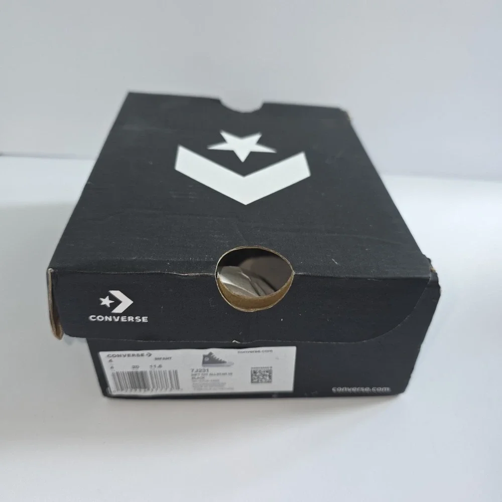 Converse Toddler Size 4 Black Canvas All Star Sneakers Shoes